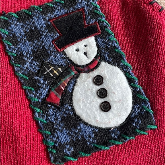 Vintage Jantzen Classics Festive Red Embroidered Christmas Sweater Vest - Picture 12 of 16